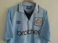 Manchester City Umbro 1995/1996/1997 Vintage оригинална тениска фланелка ретро Манчестър Сити XL, снимка 3