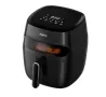 Фритюрник AirFryer , 1350W, 5.2л., LED дисплей, Горещ въздух, Таймер, до 200°C, Черен, снимка 2