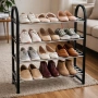 Етажерка за обувки на 4 нива до 12 чифта - стилна и здрава, снимка 4