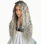 "ОМБРЕ" елегантна сива вълнообразна перука, снимка 7
