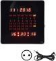 Голям Дигитален LED Часовник с Календар и Термометър – Елегантност и Точност, снимка 6