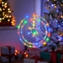 Въртяща се LED Коледна Декорация – Магически светлинен ринг за празничен уют, снимка 7