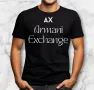 *ARMANI EXCHANGE* Мъжка тениска с къс ръкав в черен цвят, снимка 1