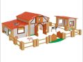 Голяма дървена къща с животни PLAYTIVE Дървена ферма, снимка 1 - Образователни игри - 45301529