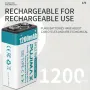 Акумулаторна батерия 9V, Li Ion,1200mAh, Type C зареждане, снимка 1