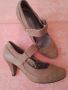 Дамски кафяви обувки с ток, снимка 1 - Дамски обувки на ток - 46008950