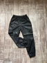 Нов черен еластичен ежедневен елегантен кожен панталон висока талия ластик на кръста , снимка 1