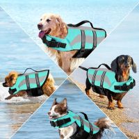 Petbank Спасителна жилетка за кучета със светлоотразителни ивици, регулируема, синьо, L, снимка 7 - За кучета - 45325628