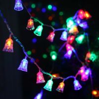 Многоцветни коледни LED лампички с камбанки - Многоцветни, дължина - 5м ,28бр лампички. Тези весели , снимка 8 - Декорация за дома - 45786347