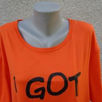 4XL /5XL Нова тениска в оранжево червено , снимка 2 - Тениски - 45830151