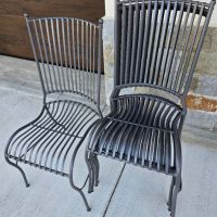 Продавам от 1 до 8 бр. ръчно изработени метални стола., снимка 1 - Столове - 45491142