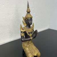 Тайландска бронзова фигура на танцьорка / Буда. №5288, снимка 2 - Колекции - 45096532