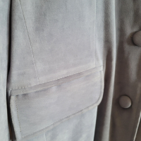 Дълго дамско сако в сив цвят  - размер S, снимка 3 - Сака - 44953723
