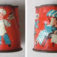 Ламаринена играчка Кукленски сервиз Дечица си играят, Германия 1930-те г., запазен, снимка 4 - Антикварни и старинни предмети - 45967661