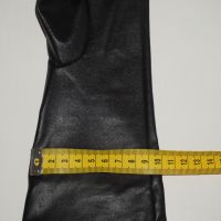 Дълги Черни Ръкавици От Изкуствена Кожа Размер S, снимка 16 - Ръкавици - 45483178