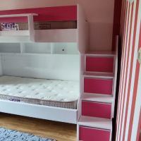 Двуетажно легло с двулицеви матряци и гардероб, снимка 8 - Мебели за детската стая - 45368261