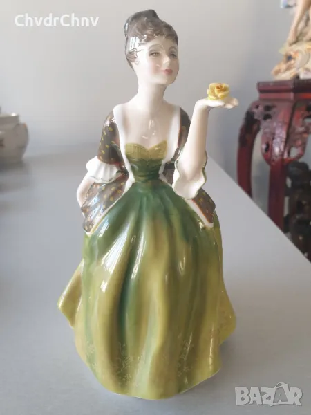 Голяма стара английска порцеланова фигура Royal Doulton Fleur/1967 статуетка 20см, снимка 1