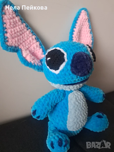 Плетен плюшен стич, ръчно изработен, снимка 1