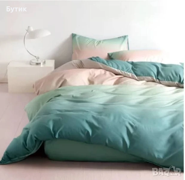 Двулицево спално бельо 4 части , снимка 1
