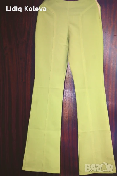 Дамски летен панталон, резедав, снимка 1