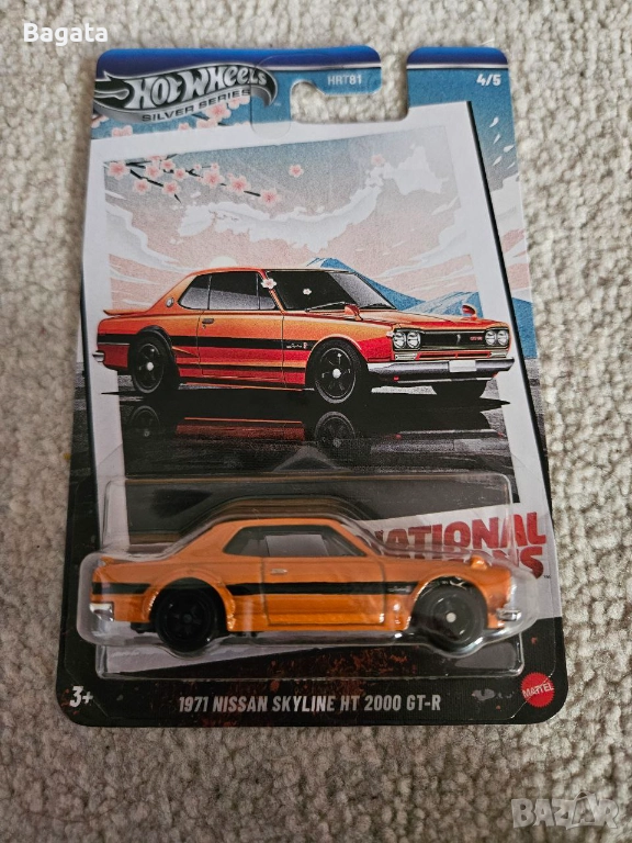 Hot Wheels 1971 Nissan Skyline H/T 2000 GT-R – 1:64, снимка 1