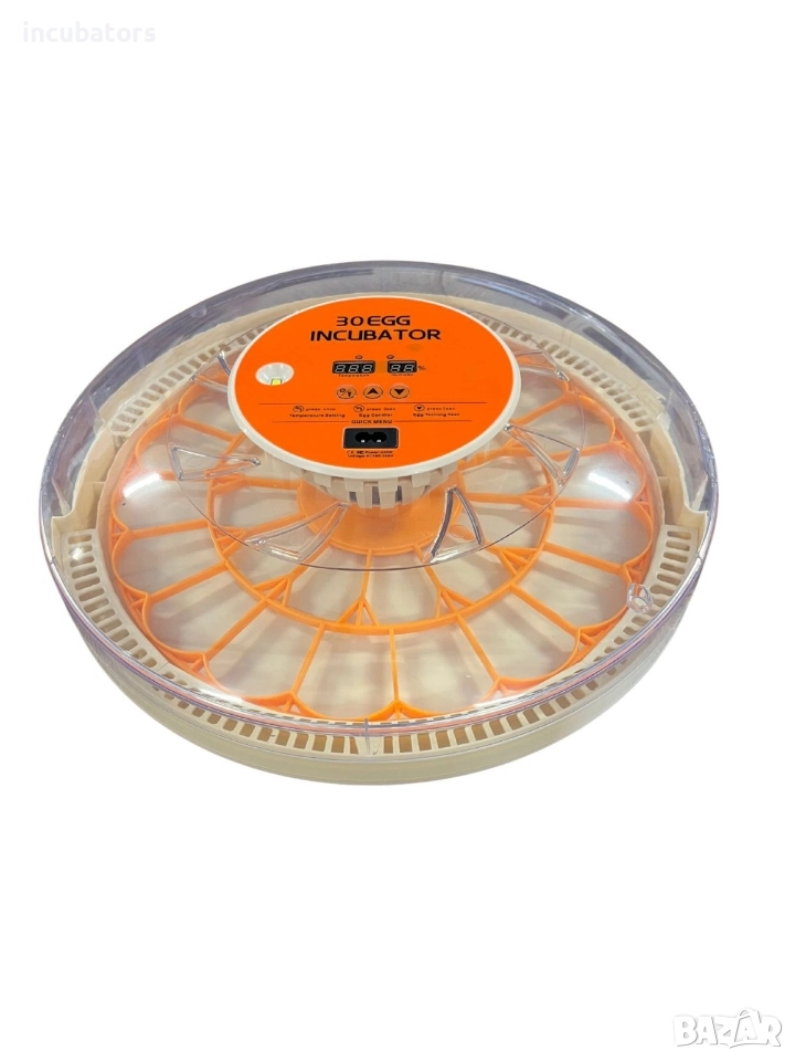 Инкубатор за 30 яйца с автоматичен контрол на температурата, дисплей за влажност, снимка 1