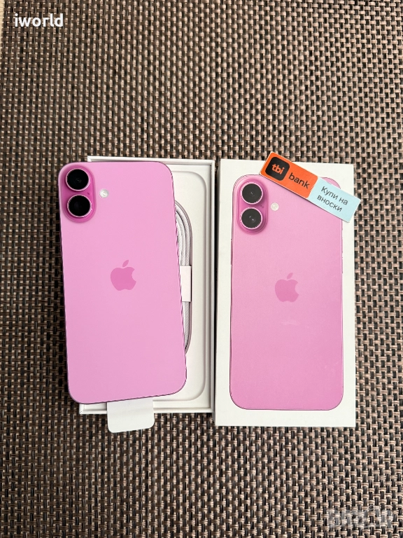 НОВ ❗️ iPhone 16 PLUS ❗️Лизинг от 52лв/м ❗️ Гаранция 128Gb PINK ❗️ розов, снимка 1
