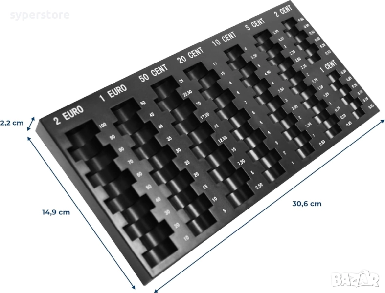 Монетнитк за евро монети Digital One SP01132, за стотинки в евро, ресто, Euro Coin Dispenser, снимка 1