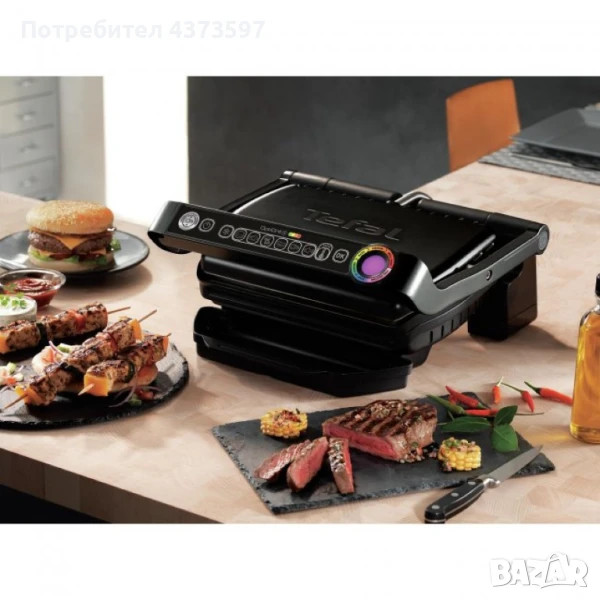 Барбекю Tefal GC712834, Optigrill+ Black, 600cm2 cooking surface, снимка 1