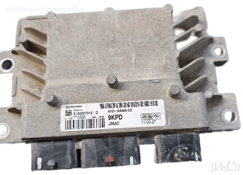 Компютър Ford Fiesta, 1.25, 2009-2012г., S180047012 D, S180047012D, 9KPD, J38AC, AV21-12A650-CD, снимка 1