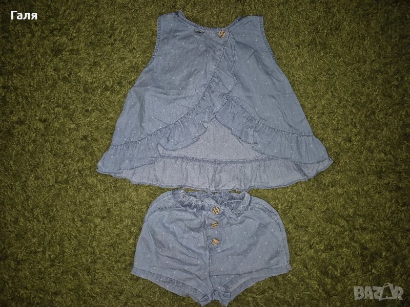 Комплект за момиченце - лек деним, снимка 1