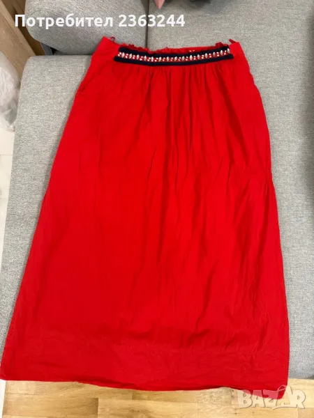 Червена дълга пола, снимка 1