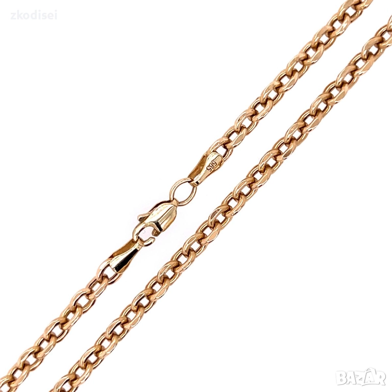 Златен синджир 7,78гр. 55,0см. 14кр. проба:585 модел:36321-6, снимка 1