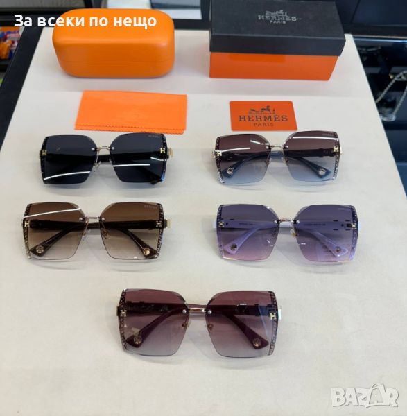 Слънчеви очила с UV400 защита с черен обикновен калъф Hermes Код D86 - Различни цветове, снимка 1