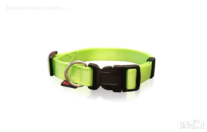 Нашийник за куче XS и M - Pet Interest Plain Line Collars Fluo colors Fl. Green, снимка 1