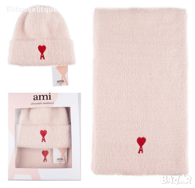 комплект шапка и шал ami celine , снимка 1