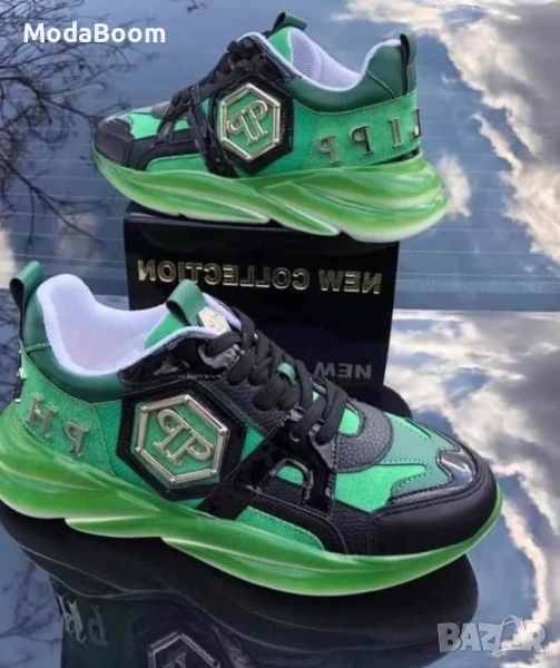 🆕💚Philipp Plein уникални стилни зелени дамски маратонки💚🆕, снимка 1