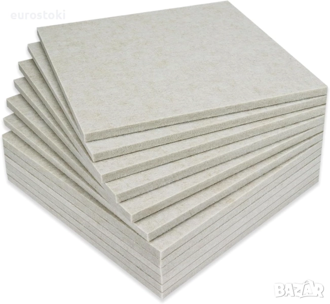 Удебелени акустични панели, 12 бр. 30 X 30 X 1.0 см плътни звукопоглъщащи панели, за намаляване , снимка 1
