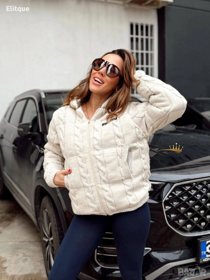 дамско плетено яке miu miu , снимка 1
