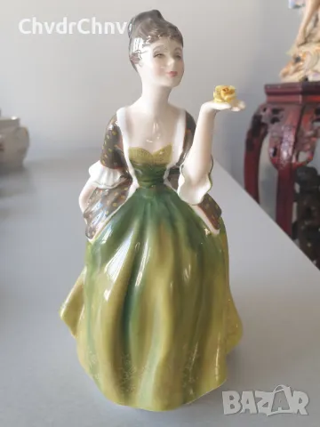 Голяма стара английска порцеланова фигура Royal Doulton Fleur/1967 статуетка 20см, снимка 1 - Колекции - 46958104