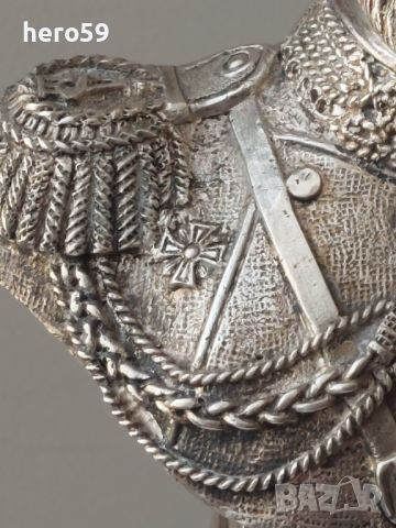 Сребърен 84 бюст на Император Николай втори., снимка 15 - Антикварни и старинни предмети - 45102512