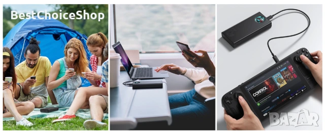 Baseus Power Bank 26800mAh 65W – бързо зареждане, 5 изхода. Baseus, модел PPLG2-65., снимка 11 - Външни батерии - 53792065