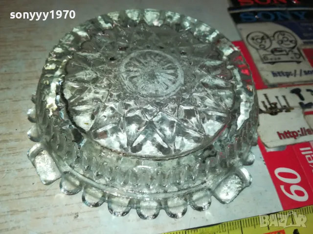 ПЕПЕЛНИК-СТЪКЛО С РЕЛЕФИ 1405251415, снимка 3 - Антикварни и старинни предмети - 50285572