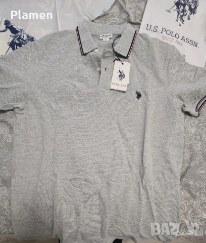 US POLO тениска с яка, снимка 2 - Тениски - 51535962