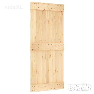 vidaXL Врата "NARVIK" 90x210 см масивна дървесина бор(SKU:154433
