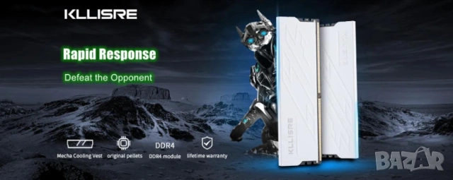 Desktop RAM 16GB DDR4 2666MHz Десктоп Компютърна Памет с Охладител Intel/AMD 288-pins Dual Channel, снимка 2 - RAM памет - 48321825