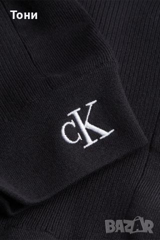 CALVIN KLEIN JEANS Блуза с лиосел с голо рамо, снимка 16 - Блузи с дълъг ръкав и пуловери - 45962180