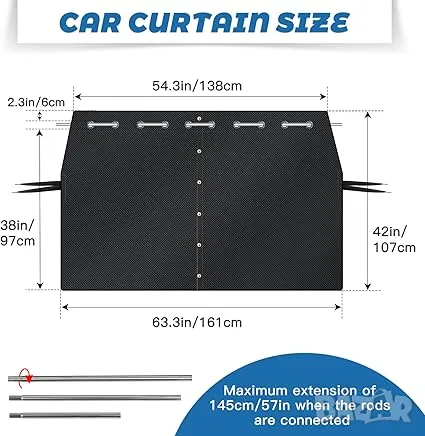 Завеси за автомобил,SUV, кемпер и т.н 107/161см, снимка 3 - Аксесоари и консумативи - 47902589