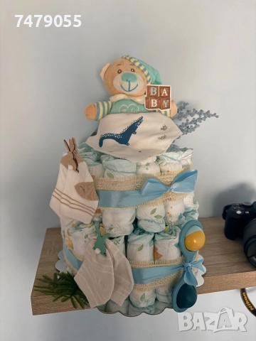 Мотор от памперси - Торта от памперси, снимка 4 - Пелени, памперси - 50562682