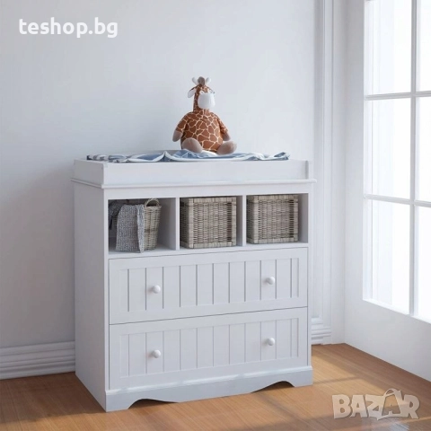 Маса за повиване с 2 чекмеджета бяла Infantastik